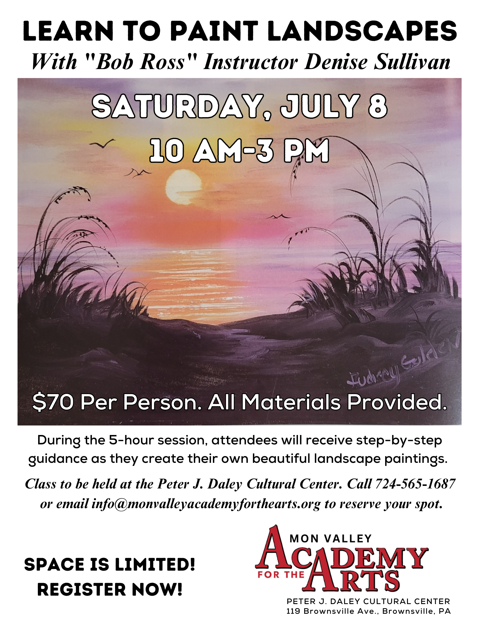 Special Painting Workshop With Bob Ross Certified Instructor Denise